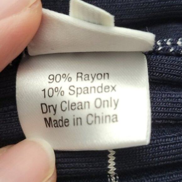 Yigal Azrouel Blue & White Striped Rib Cardigan with Fringe NEW - Picture 9 of 10